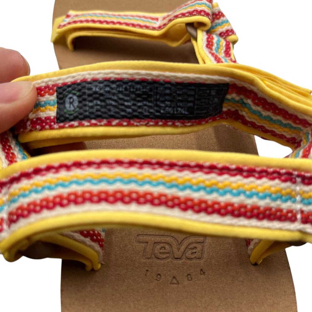 Teva Platform Sandals Midform Universal Woven Strap Outdoor Summer Yellow Size 7 - Picture 8 of 10